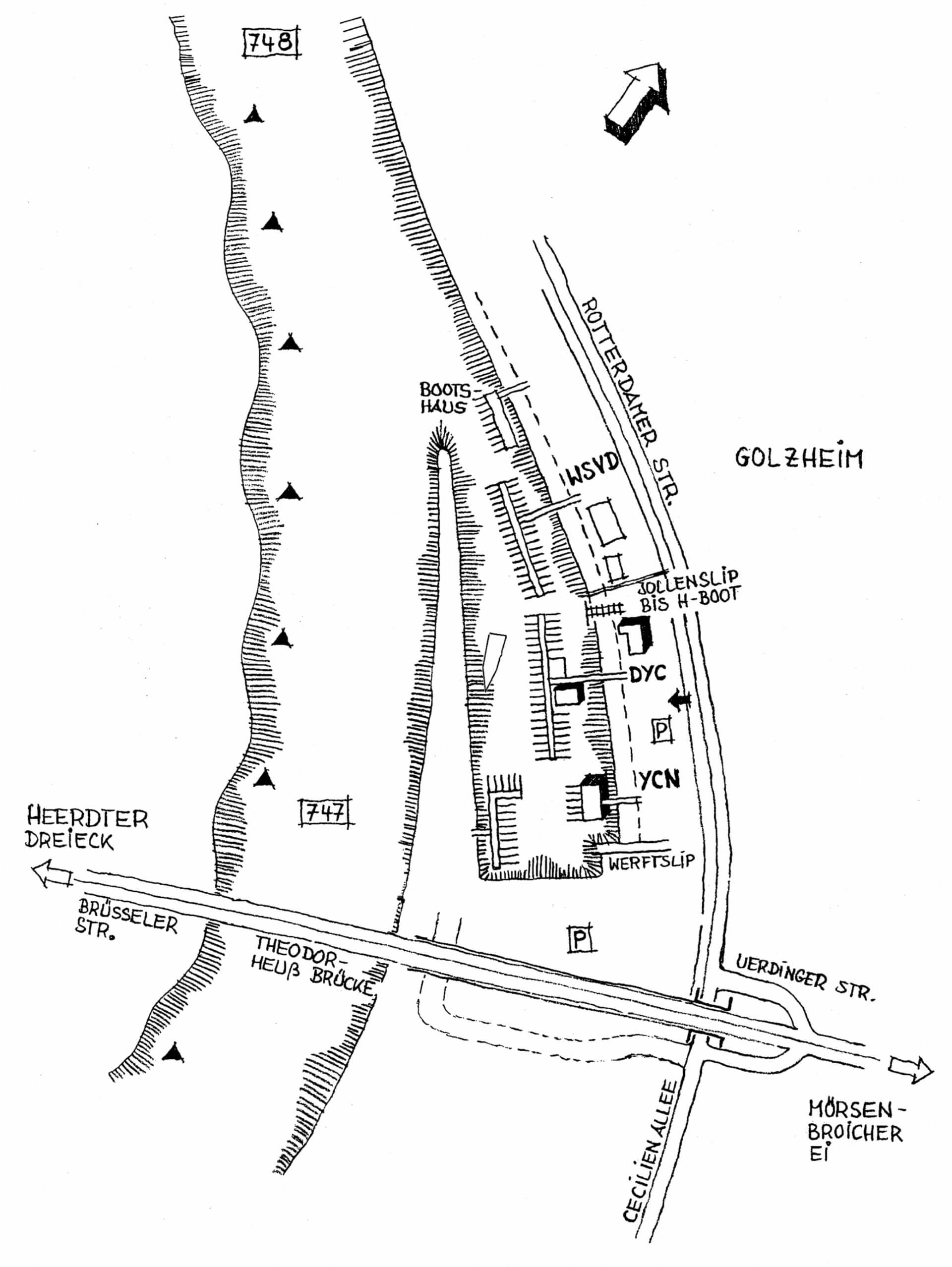 Hafenplan Düsseldorf.